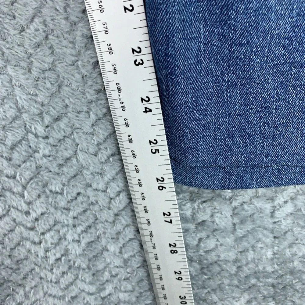 Levis 513 Jeans Men 32x32 (Fits 32x26) Blue Stretch Slim Fit Straight Leg Hemmed